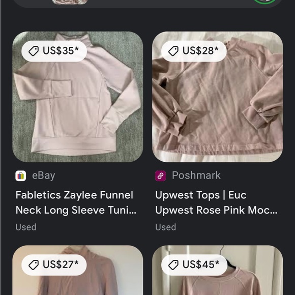 Fabletics Zaylee Funnel Mock Neck Long Sleeve Tunic Pullover Sweater Blush Pink - Picture 8 of 9